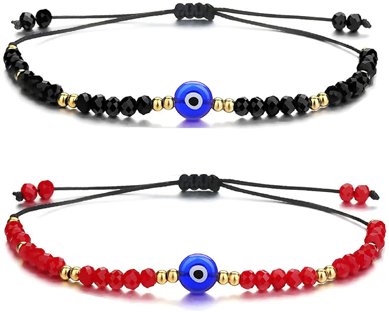 Zinc Alloy Hamsa Hand Glass Beads Evil Eye Lucky Knot Bracelet Women Kid Girl Kaballah Infinity Love Star Charm Handmade Jewelry