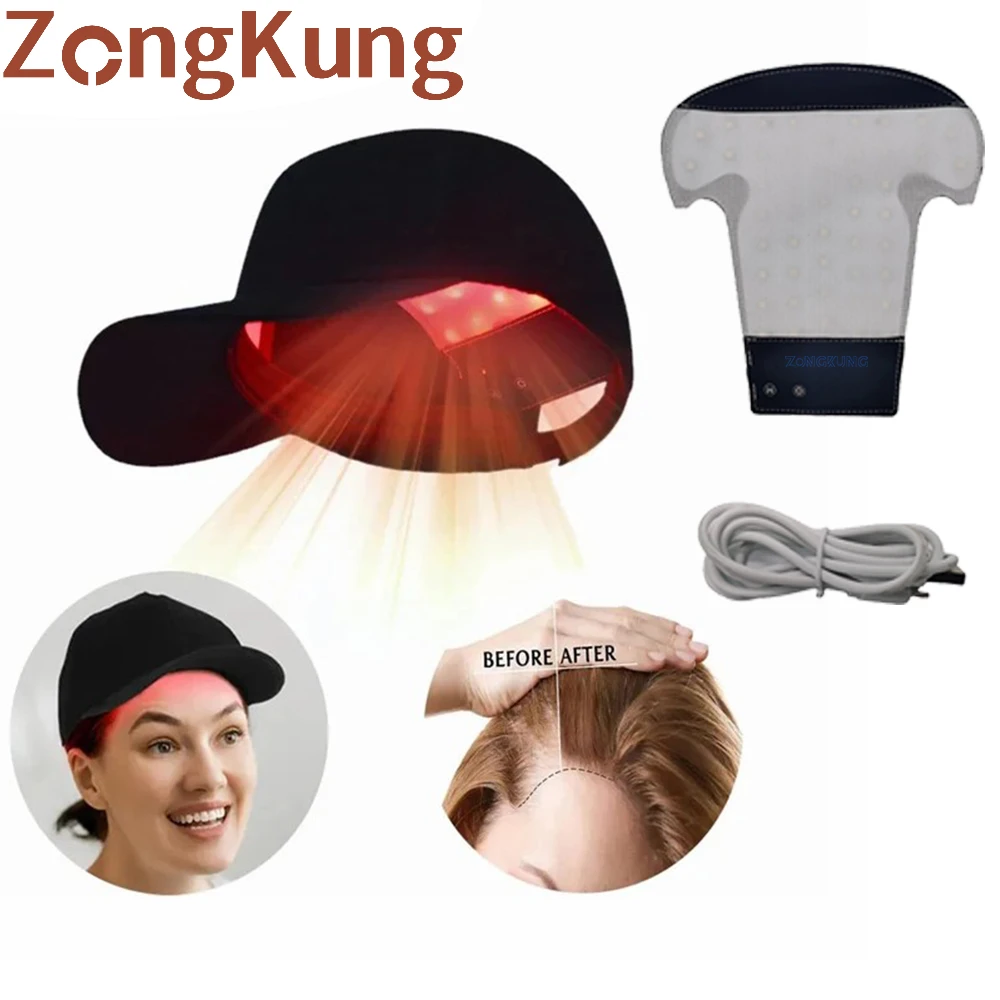 

Hair Growth Cap Strengthen Hair RootsAnti Hairs Loss Scalp Care Relieve Fatigue Deep Hair Follicle Promoting USB Rechargeable