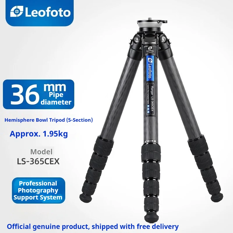 

Leofoto LS-365CEX 5-Section Carbon Fiber Tripod with Quick-Leveling Half-Ball Head and Integrated Gun Mount