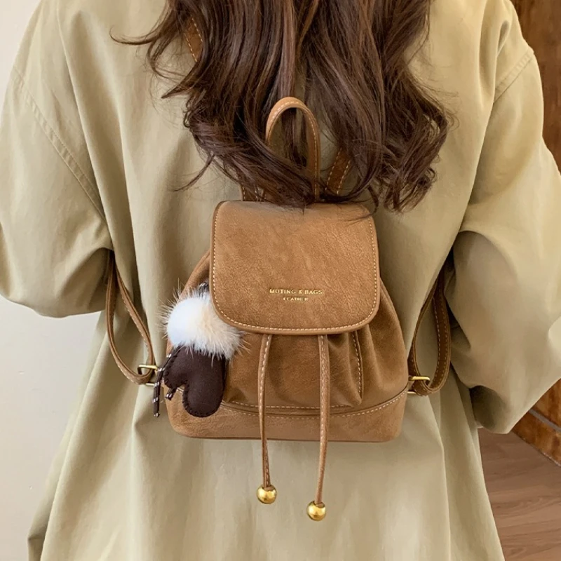 

2025 Unique Design Women's Backpack, Vintage Style Casual Rucksack, Multi-Functional Daypack with Handles, Fashion Travel Bag