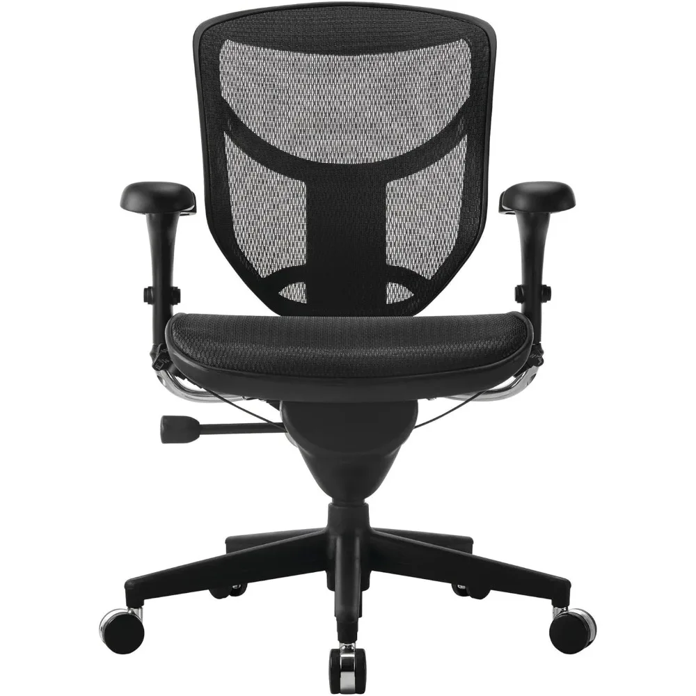 Quantum 9000 Series Ergonomic Mid-Back Mesh/Mesh Chair, Black