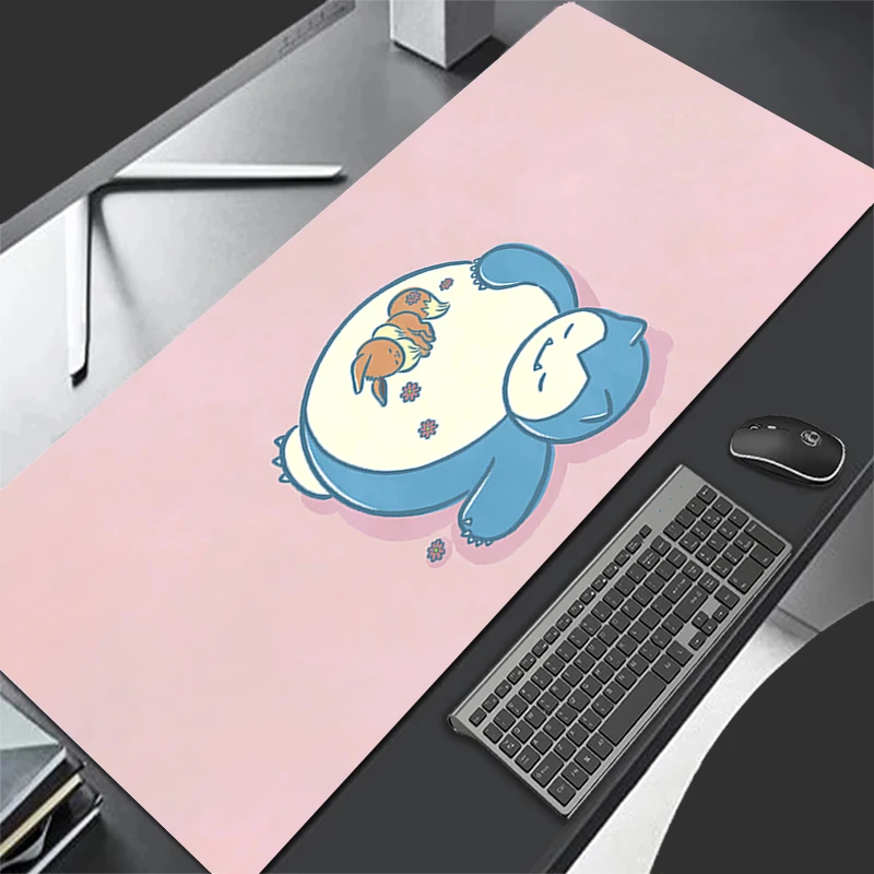 Gaming Mouse Pads Big Gamer Keyboard Desk Mouse Mat Carpet Rubber Tapis Souris XXL Laptop P-pokemons Snorlax Mousepad