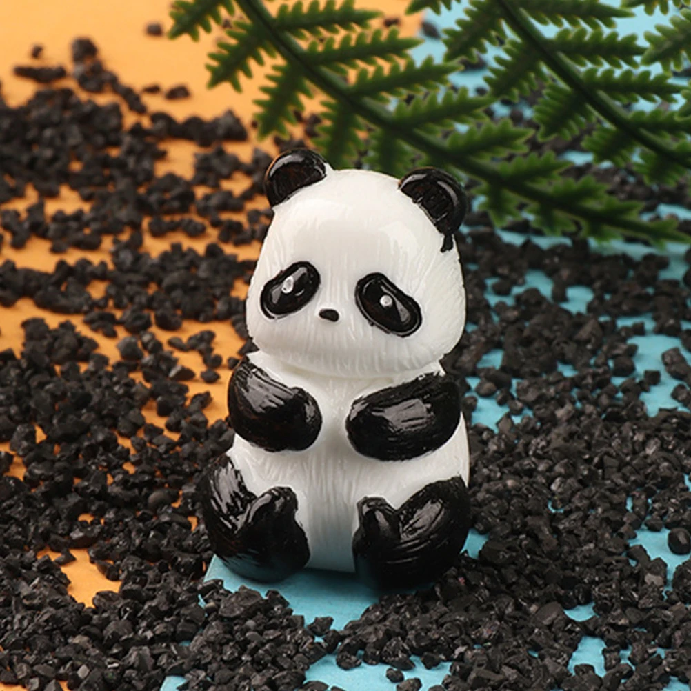 

10 Pcs Decoration Micro Landscape Animals Resin Panda Model Desktop Figurine Cute Statue Mini