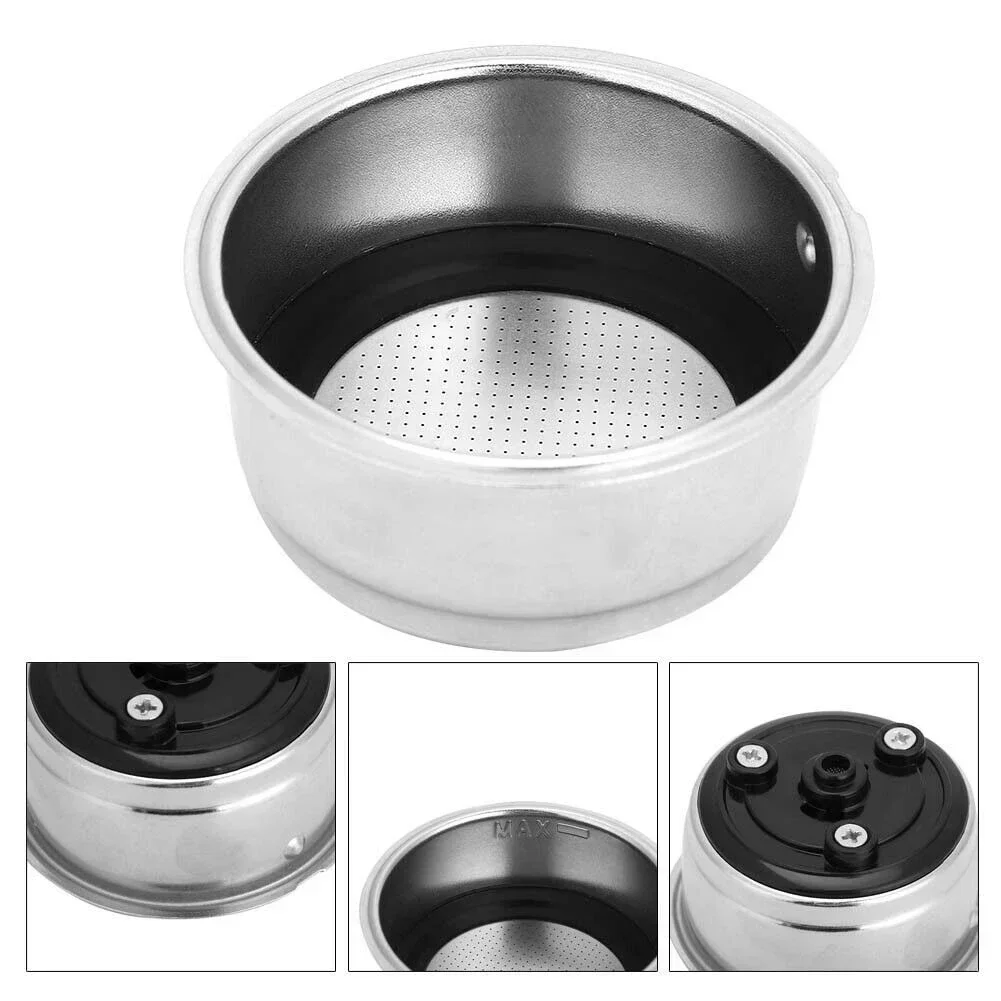 1pc Stainless Steel Coffee Filter Basket Strainer Machine Parts Single 1 Cup Double 2 Cup 51 Mm Portafilter For Home Office