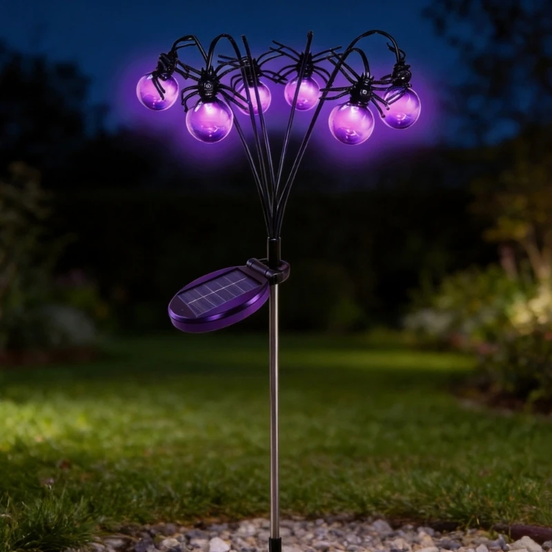 Seasonal Yard Accent Stake Lamp with Light, Automatic Sun Charged Operations for Lawn and Walkway Decor M4YD