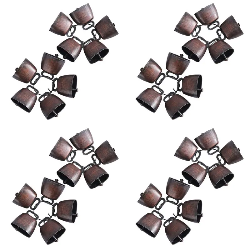 

Премиум-40 шт., медные колокольчики для коровы, лошади, выпаса овец, крупного рогатого скота, сельскохозяйственных животных, медный громкий бронзовый колокольчик, маленькие латунные колокольчики