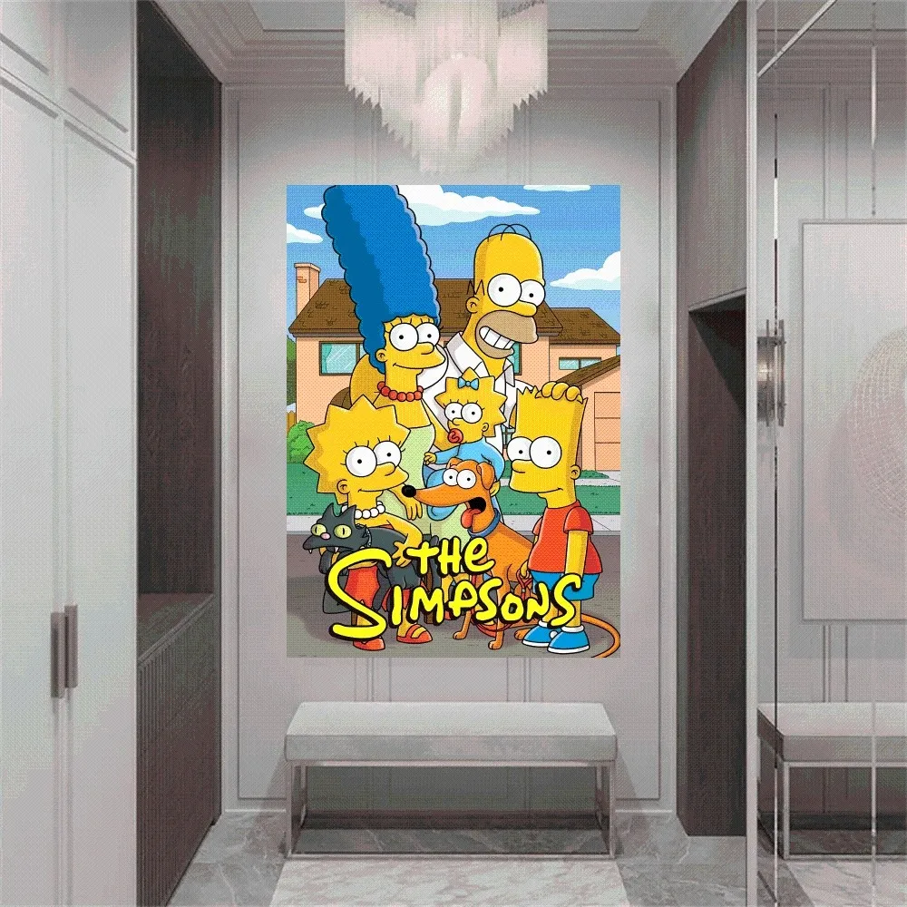 The anime S-Simpsons Poster Home Office study Wall Bedroom Living Room Kitchen Decoration Painting