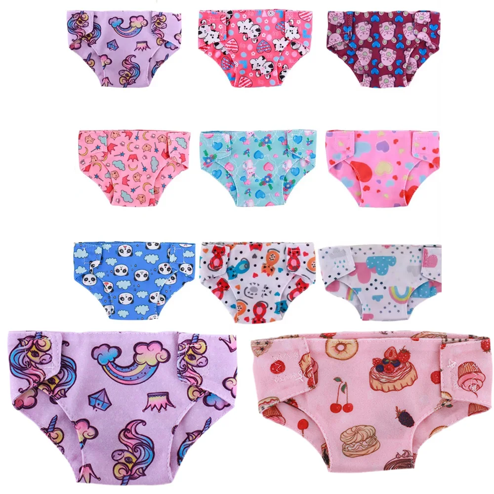 18 Styles Doll Underwear Cute Daily Underwear For 43CM Baby Doll Clothes,18Inch American Doll Diapers ,Our Generation Gifts Toys