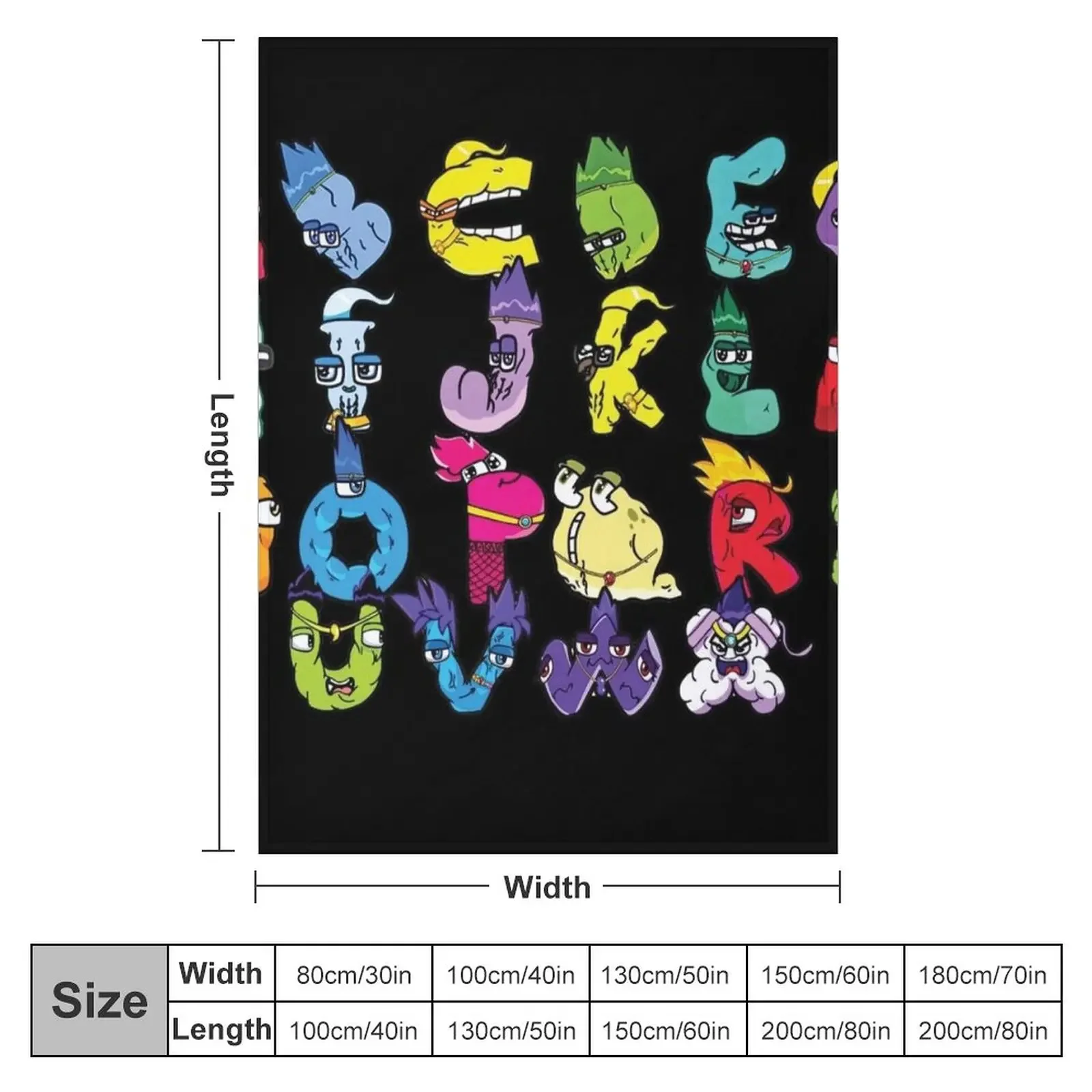 Alphabet Lore Latter A-X Throw Blanket Blankets For Sofas Thin Blankets