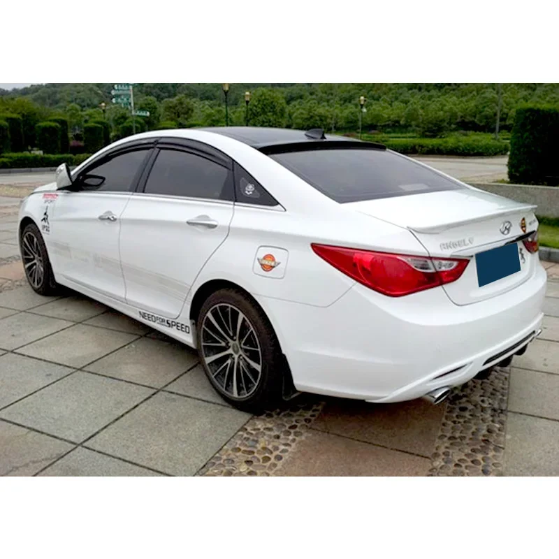 Glossy Black Roof Spoiler for Hyundai Sonata 8 2011 - 2014 Auto Rear Trunk Wing ABS Plastic Refit Accessories