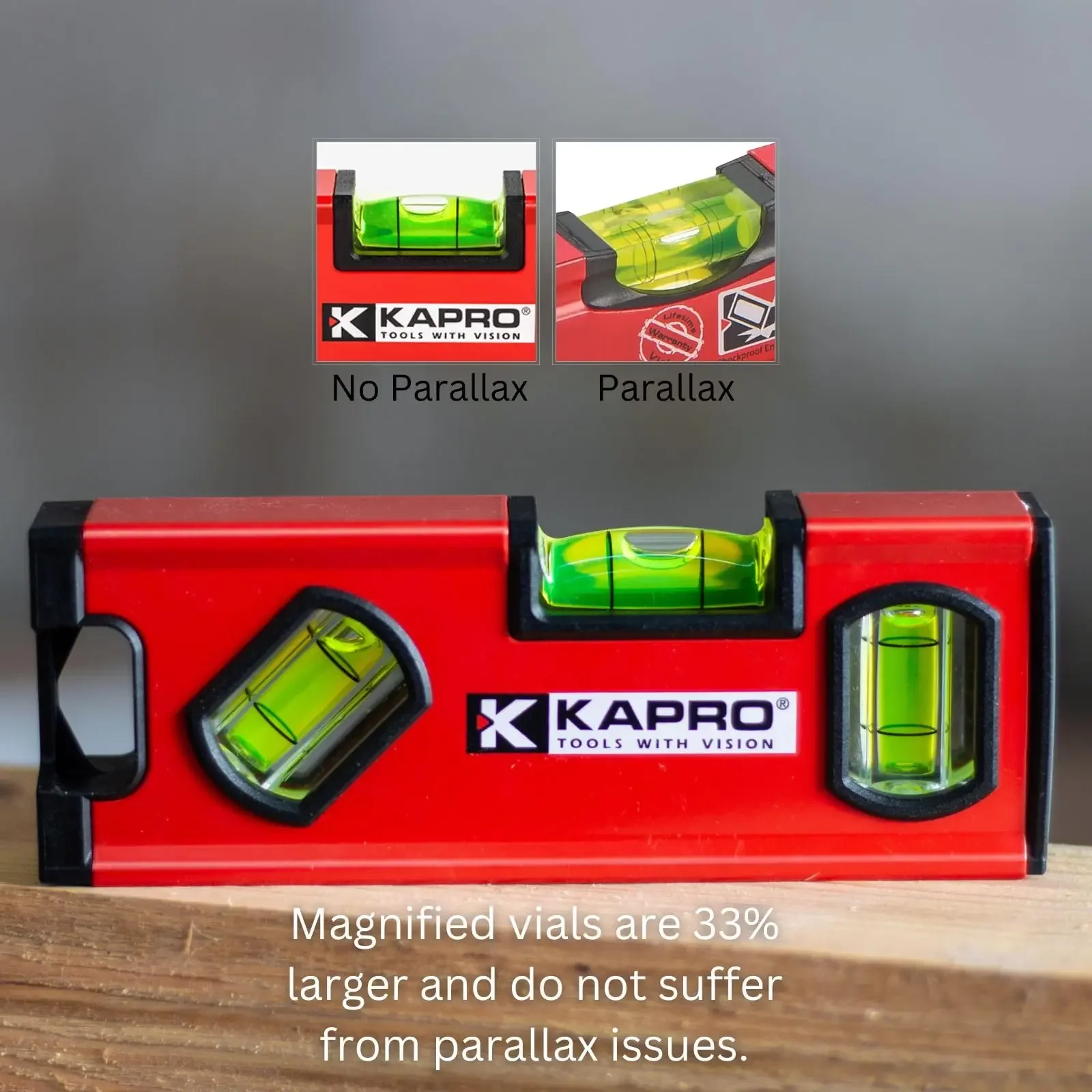 Kapro - 771M TWIN Magnetic Heavy Duty Toolbox Level - For Leveling and Measuring - Features V-Groove and Magnet Base - VPA Certi