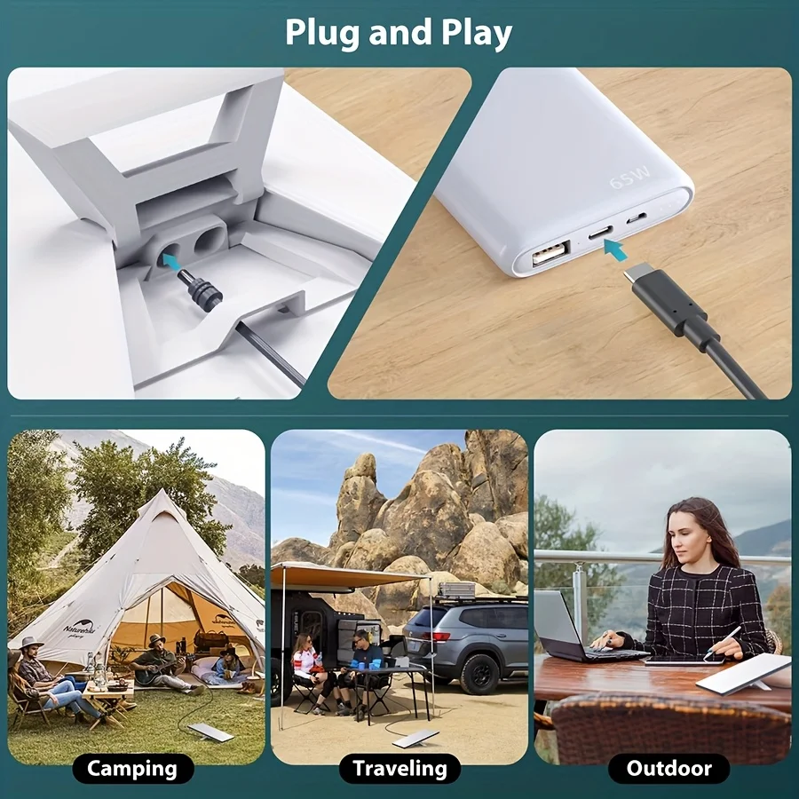 Starlink Mini Cable USB-C to AC Power Adapter 18AWG Fast Charging Cable Compatible with Anker 737 Power Bank