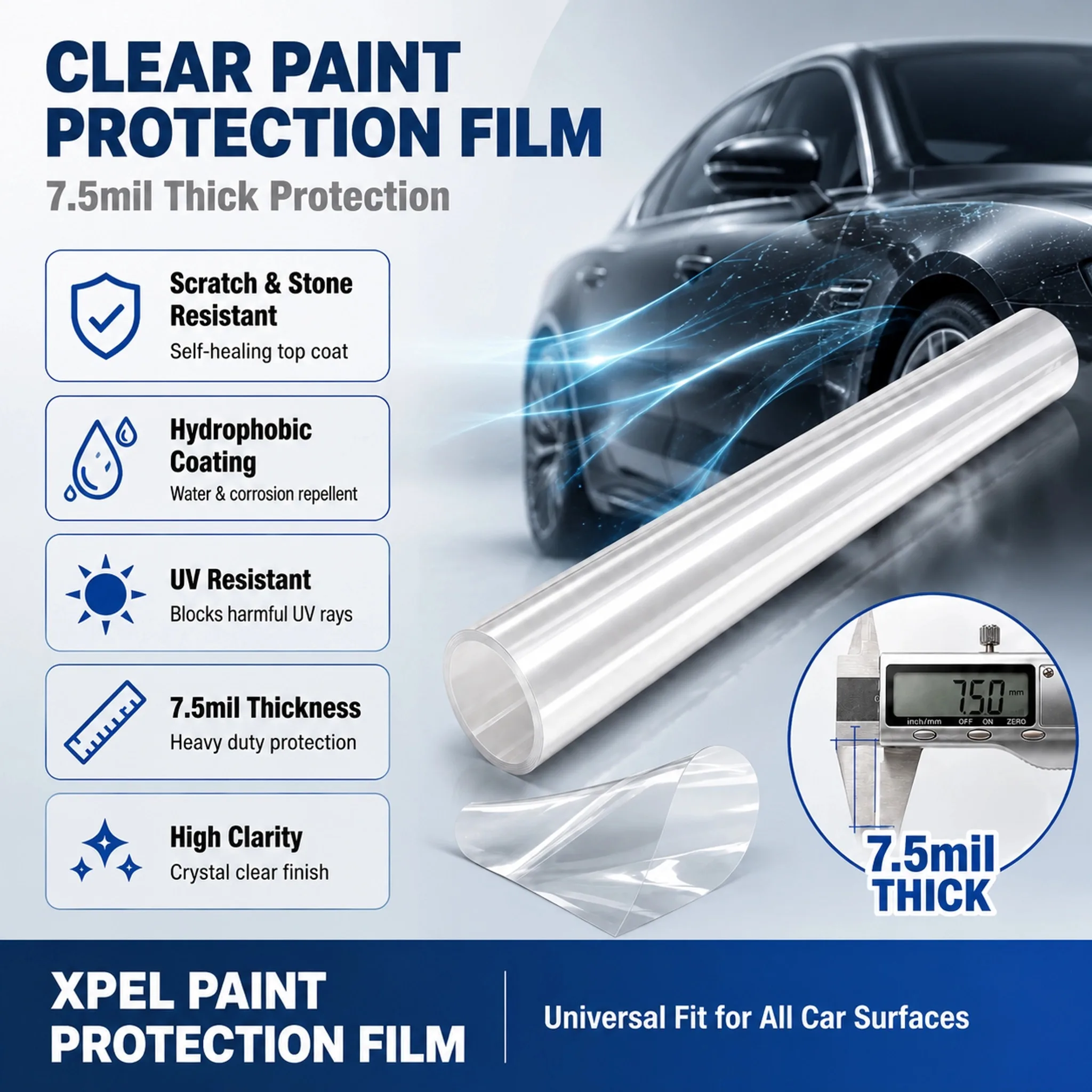XPEL Lakbeschermfolie PPF Transparante Auto Vinyl Wrap Volledige Carrosserie Krasbestendig Zelfhelende Onzichtbare Auto-Bra voor Auto's