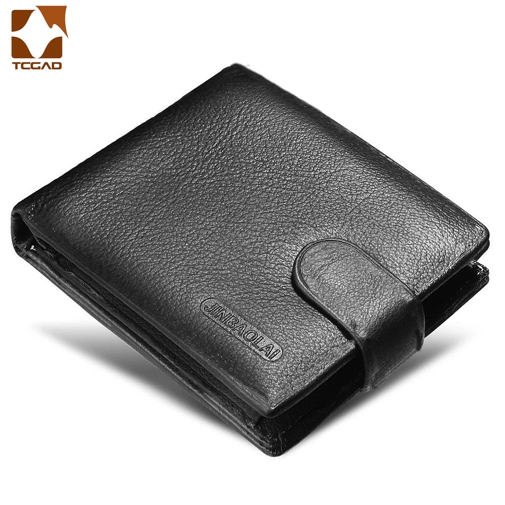 2024 New Genuine Leather Card Holder Wallets Custom Slim Classic Wallets for Men Short Luxury Rfid Foldable Money Purse