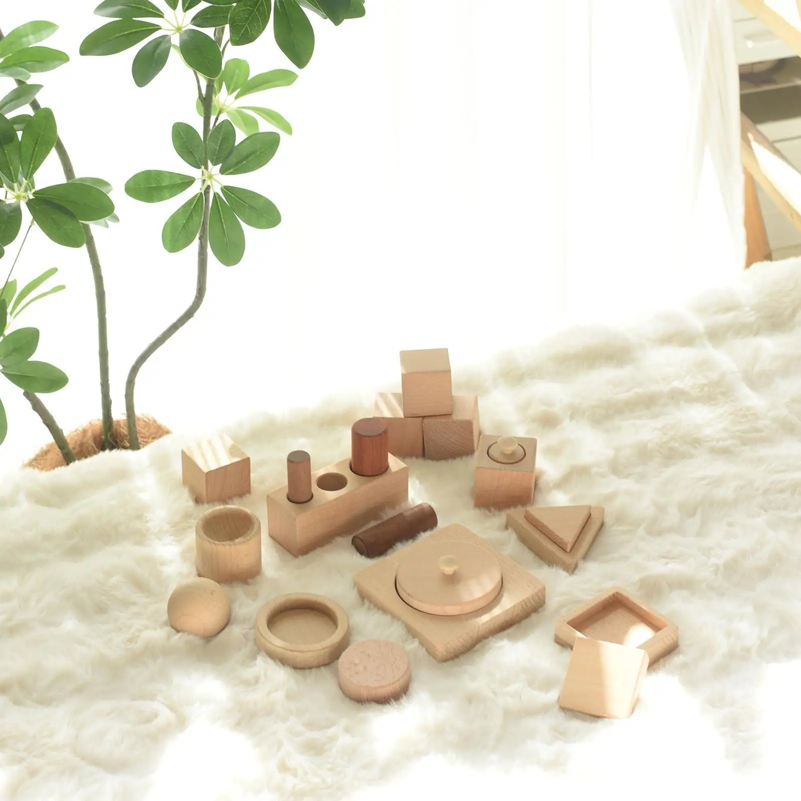 Wood Shapes Puzzle Shapes Matching Game for Birthday Gifts Party Favors