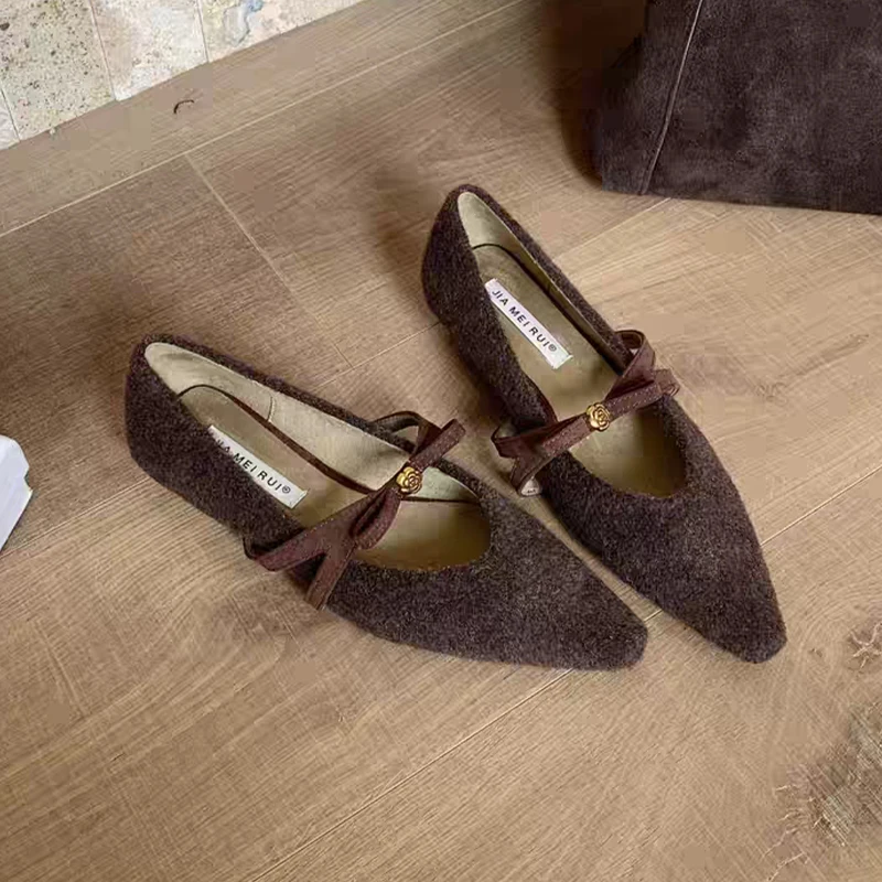 

Женские лоферы с острым носком, замшевые модные роскошные туфли на плоской подошве, пикантные осенние дизайнерские туфли 202, элегантные Chaussure Femme