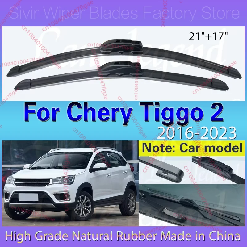 

Car Wiper Blades For Chery Tiggo 2 2016 - 2023 Tiggo 3x MVM X22 DR3 Front Windscreen Windshield Brushes Car Accessories 21"+17"