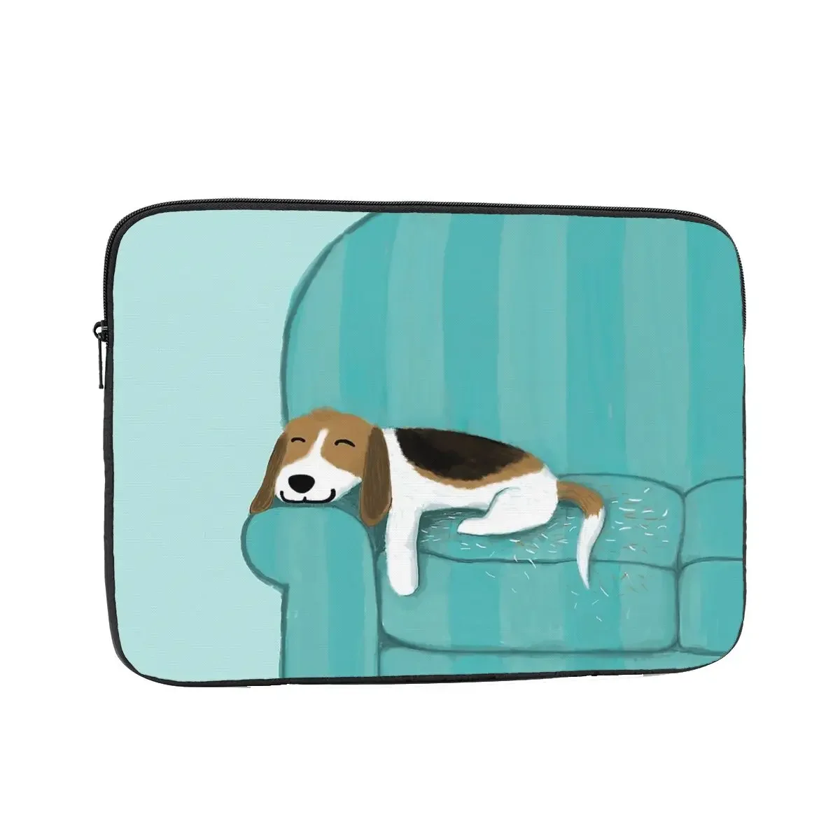 Happy Couch Dog Cute Beagle Notebook Laptop Bag Case 10 12 13 15 17 Inch Notebook Sleeve Cover Bag Tablet Shockproof Case Bag