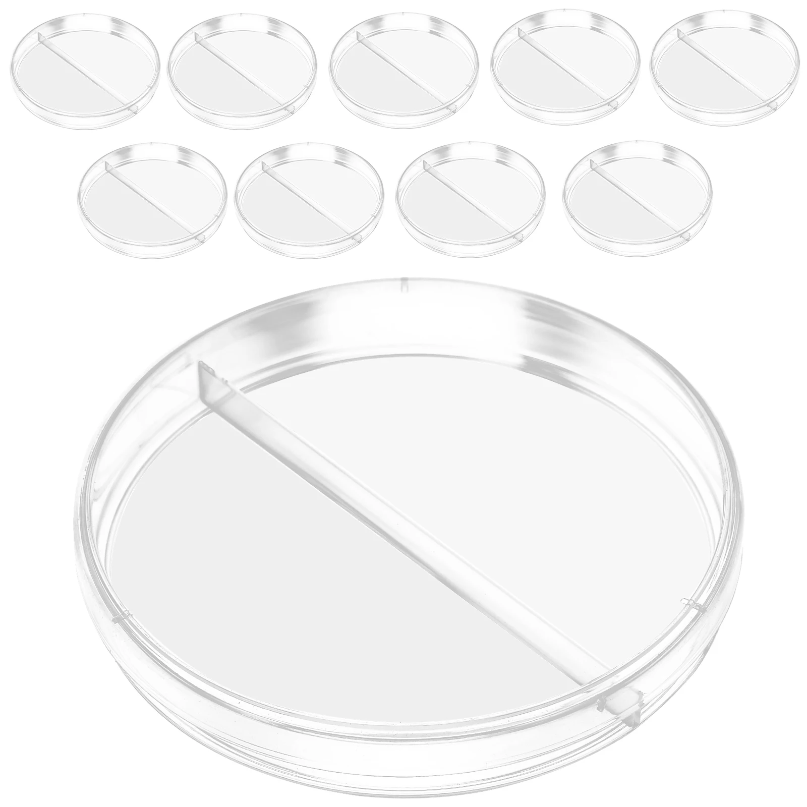 

10pcs Clear Plastic Petri Dishes With Lids Reusable Cell Tissue Culture Laboratory Container For Science Research