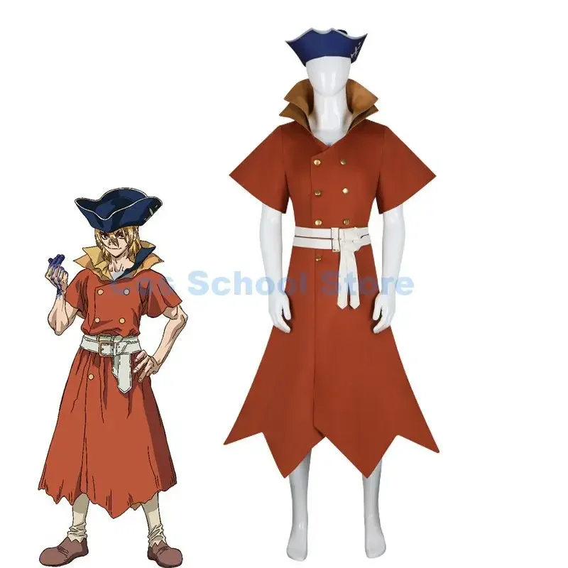 

Dr.Stone Nanami Ryusui Cosplay Costume Adult Anime Clothing Robes and Hats