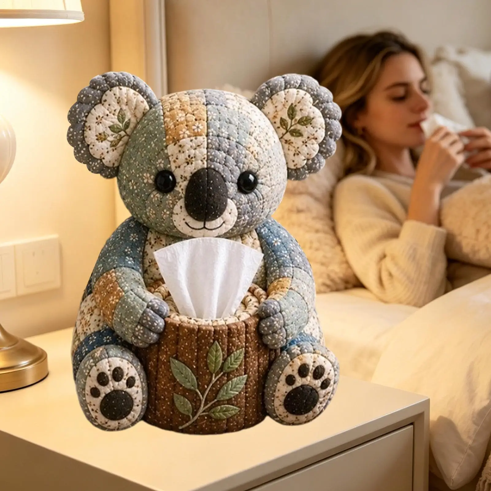 Tissue Box Holder DIY Kit Animal Design Napkin Storage Handmade Tissue Dispenser Case For Women Men Beginner Night Stands