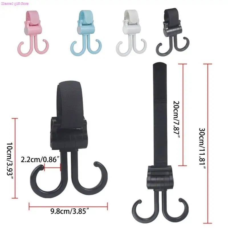 D0JC Stroller Hooks for Hangings Diaper Bags Baby Stuff Organizers Car Auto Hooks