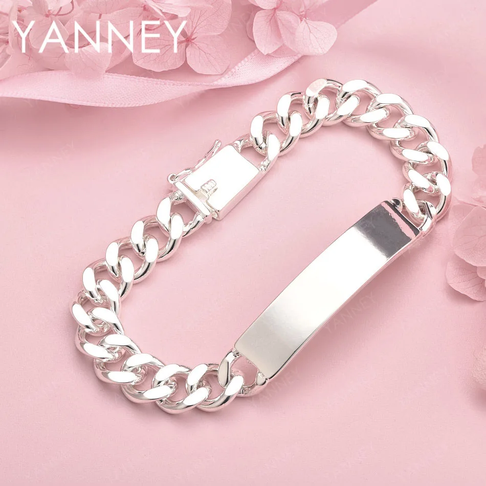 

925 Sterling Silver 8 Inch Luxury Classic Simple Bracelet Women Gift Fashion Jewelry Party Engagement Wedding