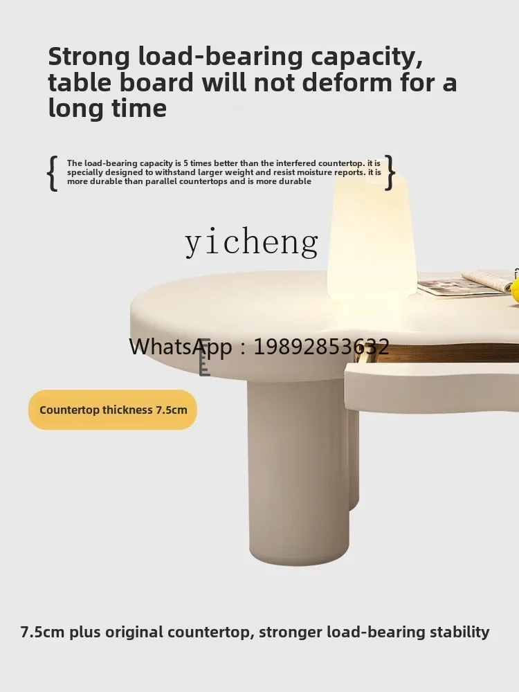 Tavolino da caffè in stile crema francese soggiorno domestico piccolo appartamento tavolino moderno minimalista stile crema leggero