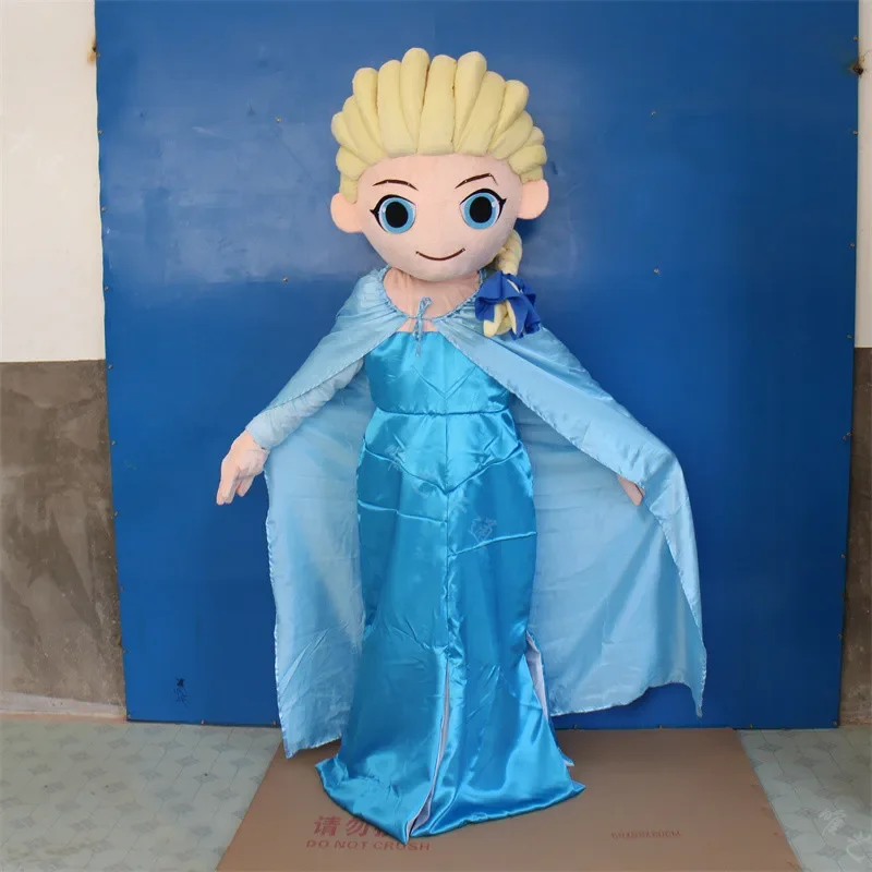 Disfraz de personaje de dibujos animados de Frozen, Anna, Elsa, mascota, disfraz publicitario, vestido de fantasía para fiesta, accesorios de carnaval de animales