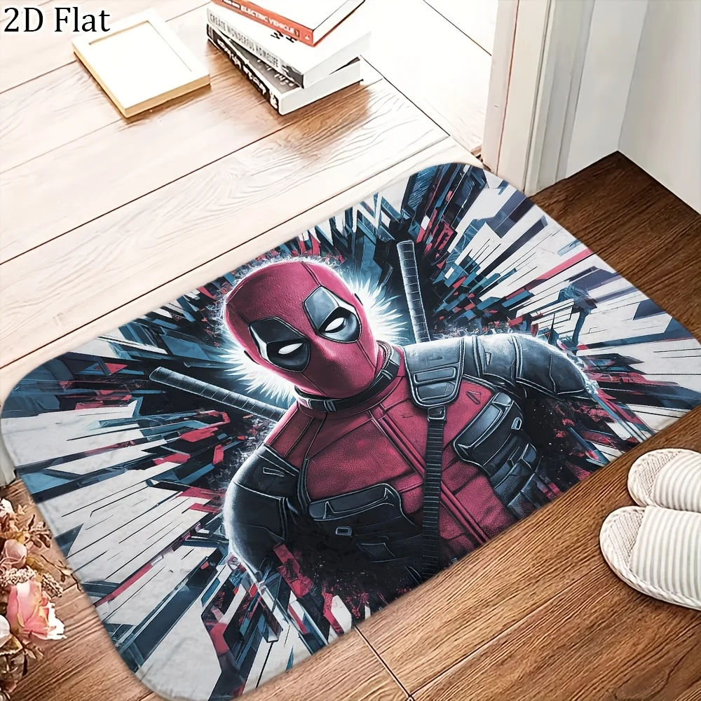 

Фланелевый коврик с изображением супергероев Marvel, 1 шт., разные размеры, многофункциональный, для ежедневного использования, подходит для ванной комнаты, прихожей, прачечной.