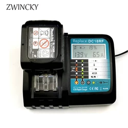 ZWINCKY Hot 6.5A/3A Battery Charger For Makita 14.4V 18V BL1830 Bl1430 DC18RC DC18RF EU Plug cooling and high quality