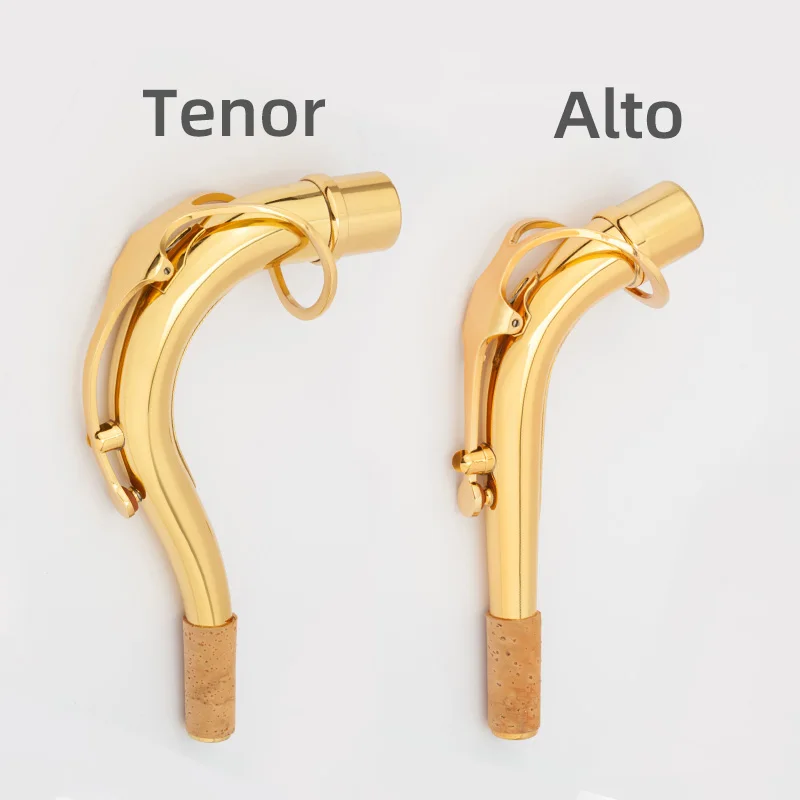 Es-Flat-Altsaxophon-Instrument, gebogener Hals, Mundstück, universell für Tenor-B-Flat-Saxophon – Detail 2