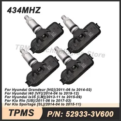 Sensor de presión de neumáticos TPMS, accesorio para Hyundai Grandeur I40 ix35 Kia Rio Sportage 2014 2015 433MHz 52933-2Y450, 1/4 piezas, 52933-3V600