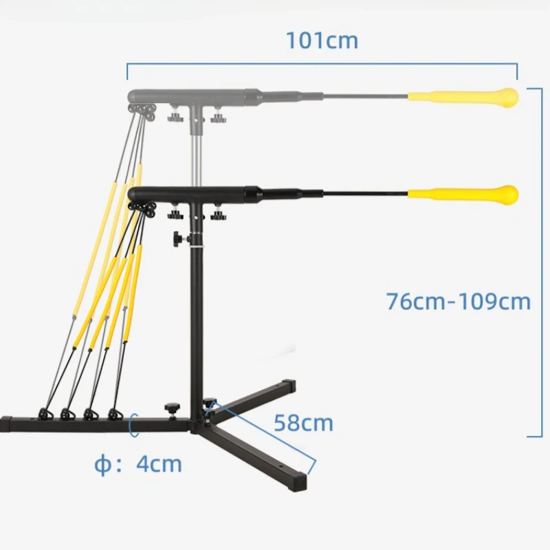 Portable Baseball Batting Practice Seat Adjustable Baseball Batting Rack Stable Baseballs Trainer Professional Sport Equipment