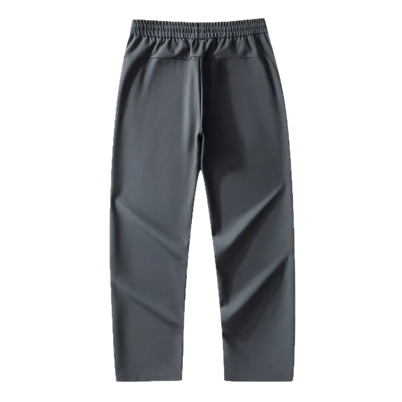 2025 جديد الخريف السراويل المستقيمة للرجال سراويل تقليدية عصرية ومتعددة الاستخدامات بنطلون الأعمال سستة جيب Sweatpants