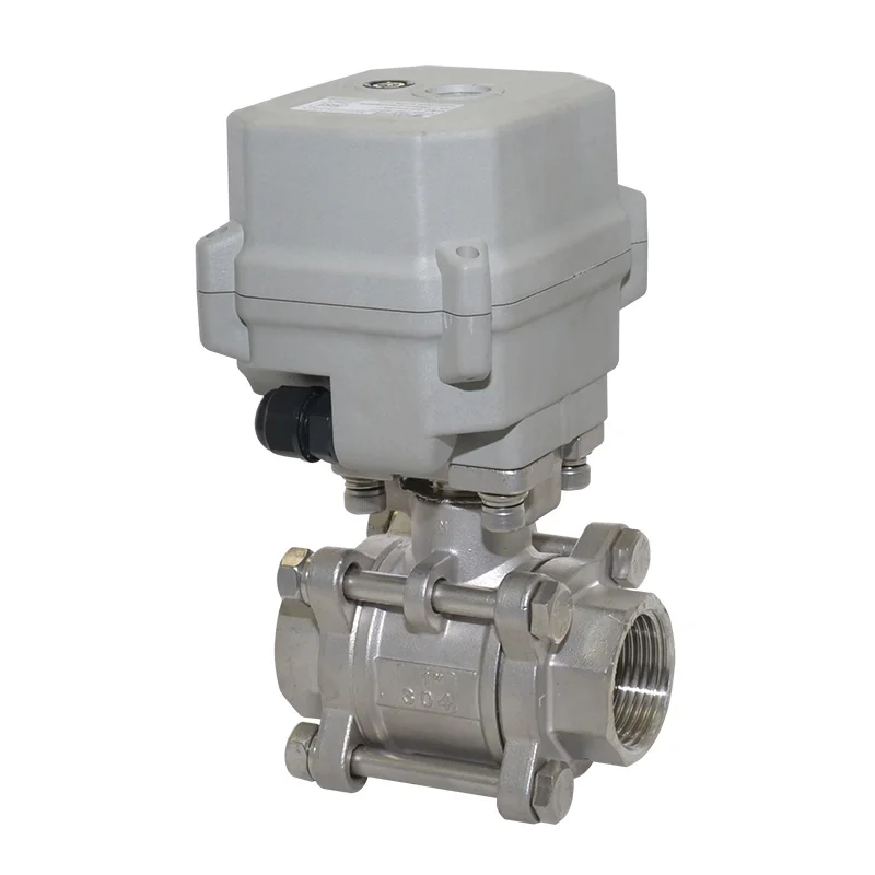 A150 Series High Pressure  3 Pieces 1 Inch  Motorized Ball Valve with Manual Override