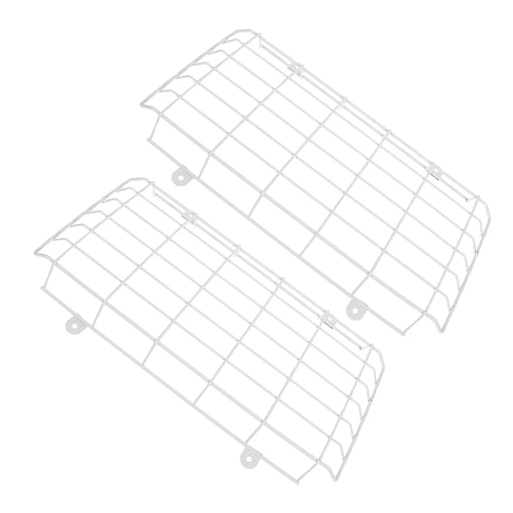 2pcs Exit Sign Guard Metal Emergency Light Protective Cover Wall Mount For Safety Protection In Cinema Mall Theater Decor