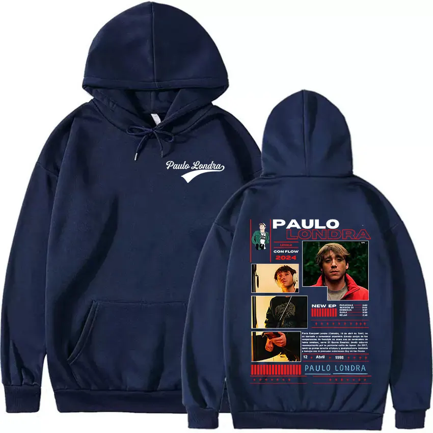 مغني الراب باولو لوندرا ألبوم 2025 جرافيك هودي الرجال موضة المتضخم الملابس البلوز الهيب هوب القوطية كنزة قطيفة الشارع الشهير