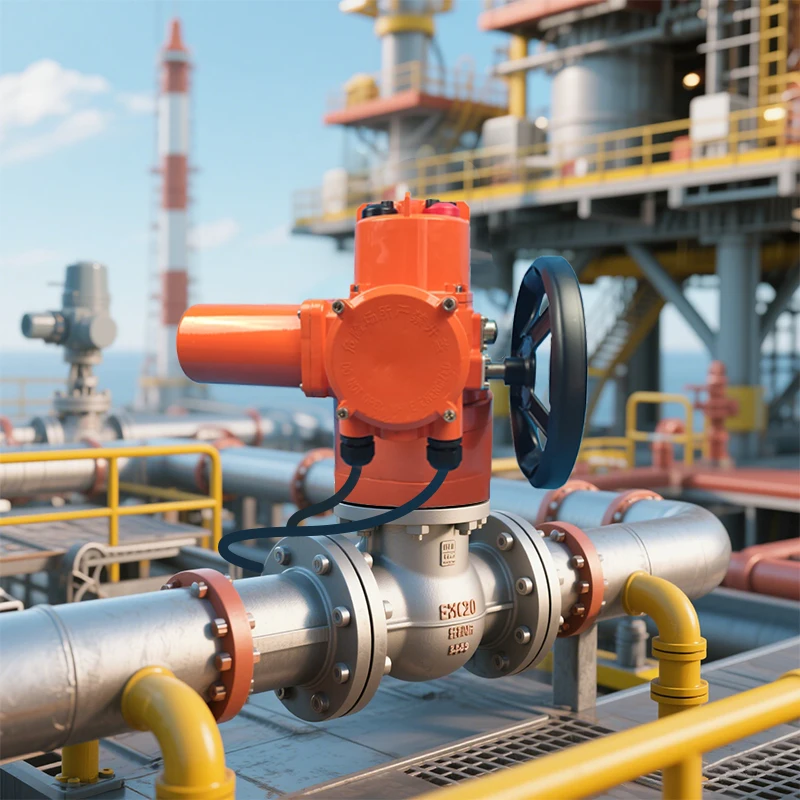 Part Turn Electric Motor Operated Actuator Manufacturer's Offshore Platform Butterfly Part for Water Media