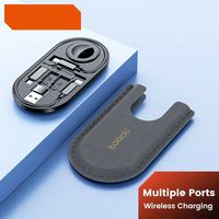 Multi-Functional Organizer 3A USB C Cable with Card Case Fast Charging Data Cord Wire Set Portable Watch Wireless Charger Travel