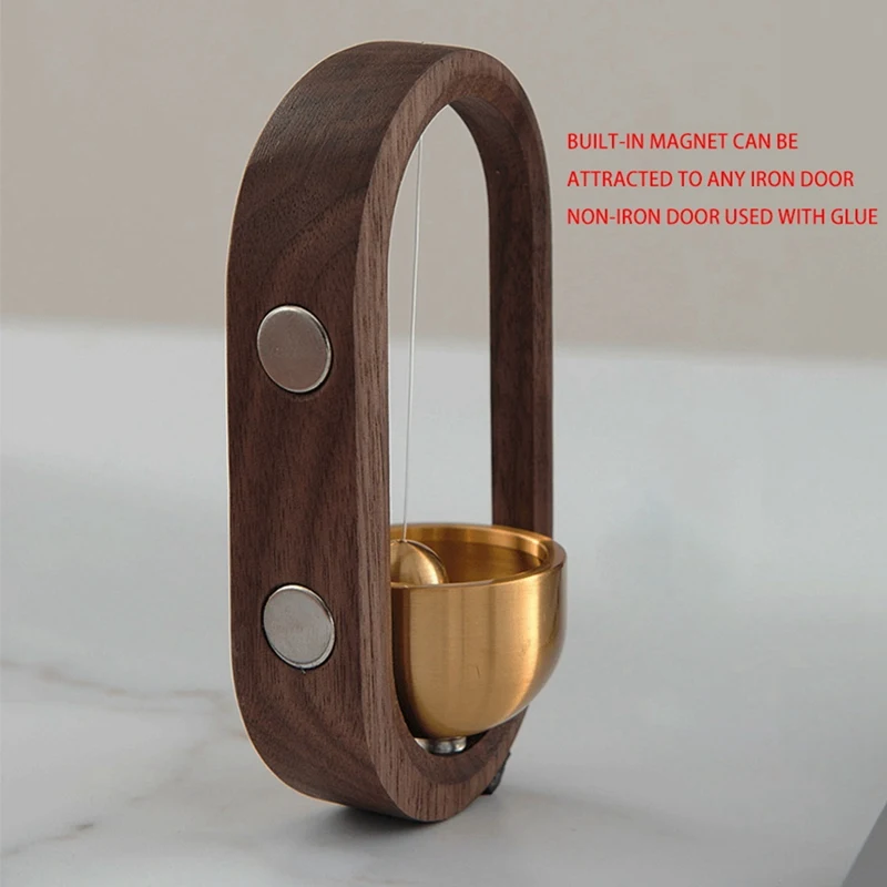 Doorbell,Entrance Alert Chime Doorbell Lightweight Decorative Bells Wooden Doorbell Entry Door Ornaments Wind Chimes