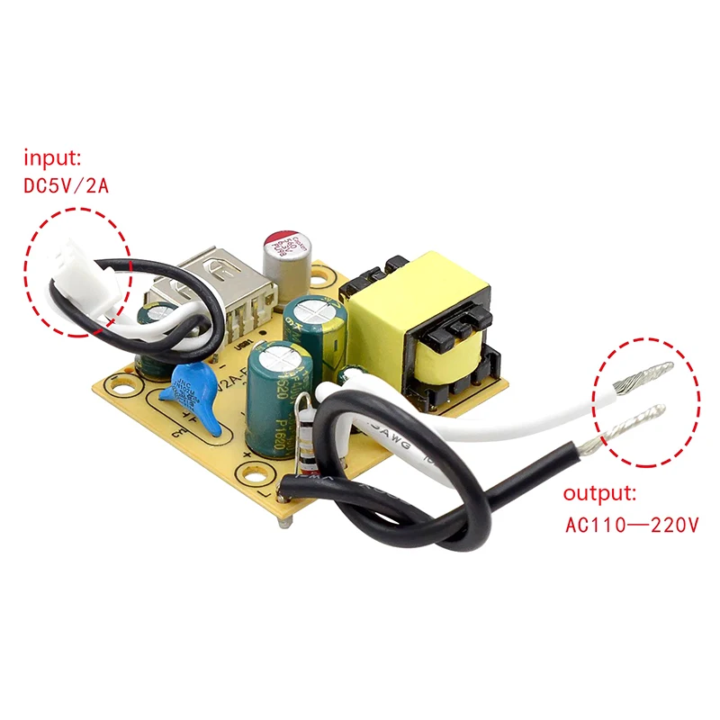 Módulo de potencia de conmutación de 5V, 2A, 10W, AC-DC, aislado, CA 110V, 220V a 5V, interruptor reductor, convertidor Buck, placa de circuito desnudo