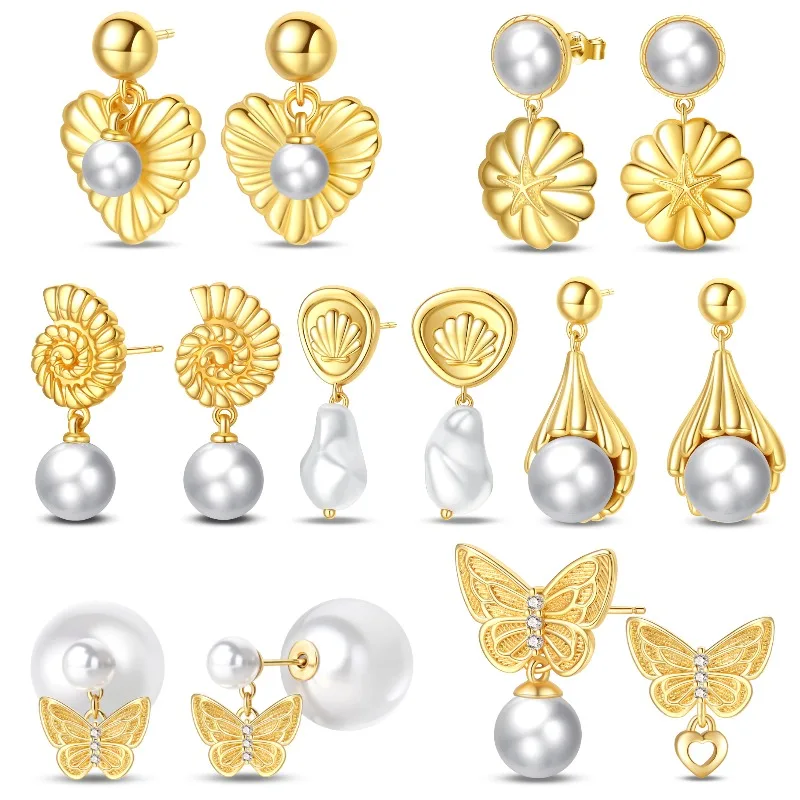 

S925 Sterling Silver Pearl Earrings-Classic Butterfly Earrings For Women Earrings 2024 Trending Fashion Jewelry Birthday Gift