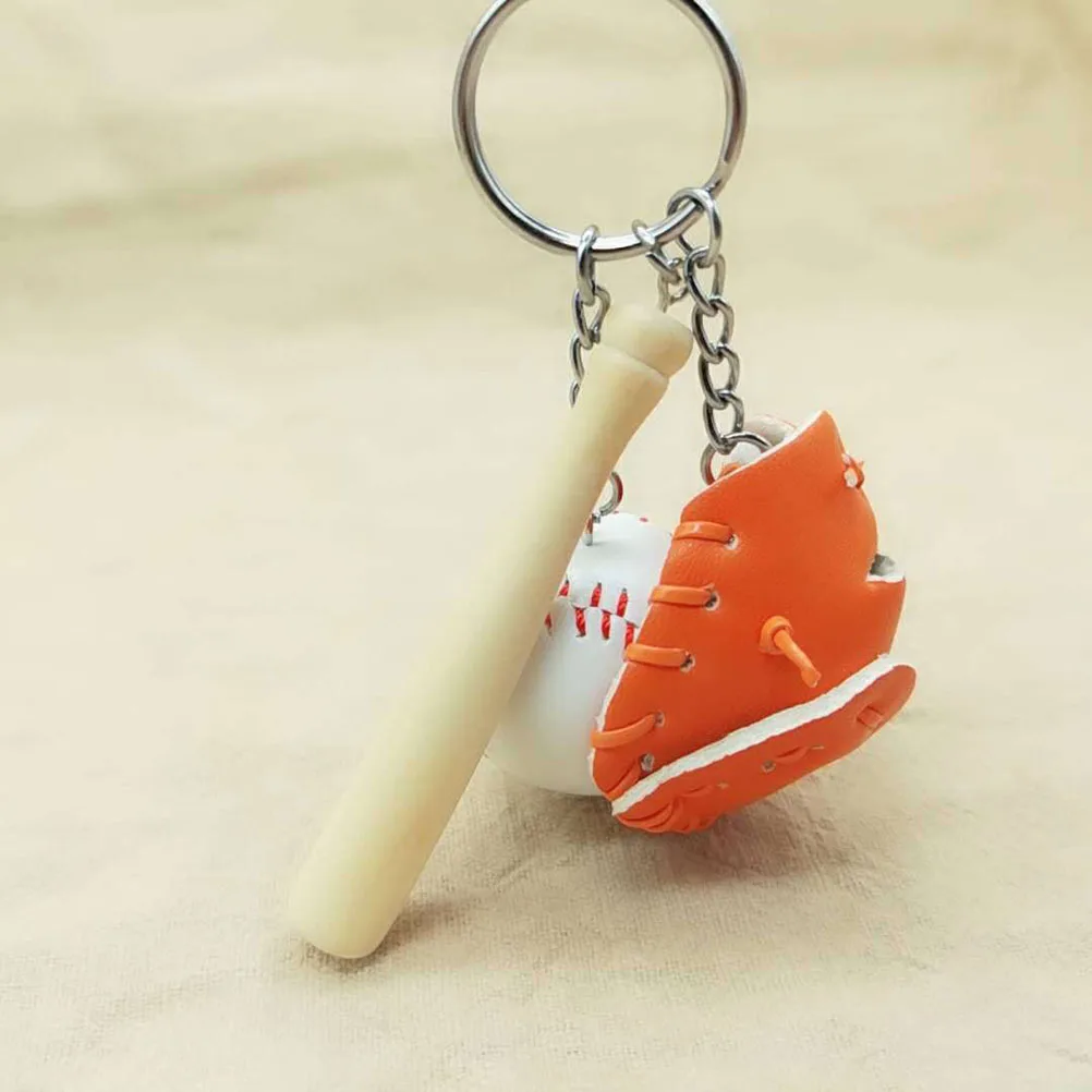 

3pcs Baseball Style Keychains Sports Theme Keyrings Creative Bag Pendant Gift Key Holder for Women Kids