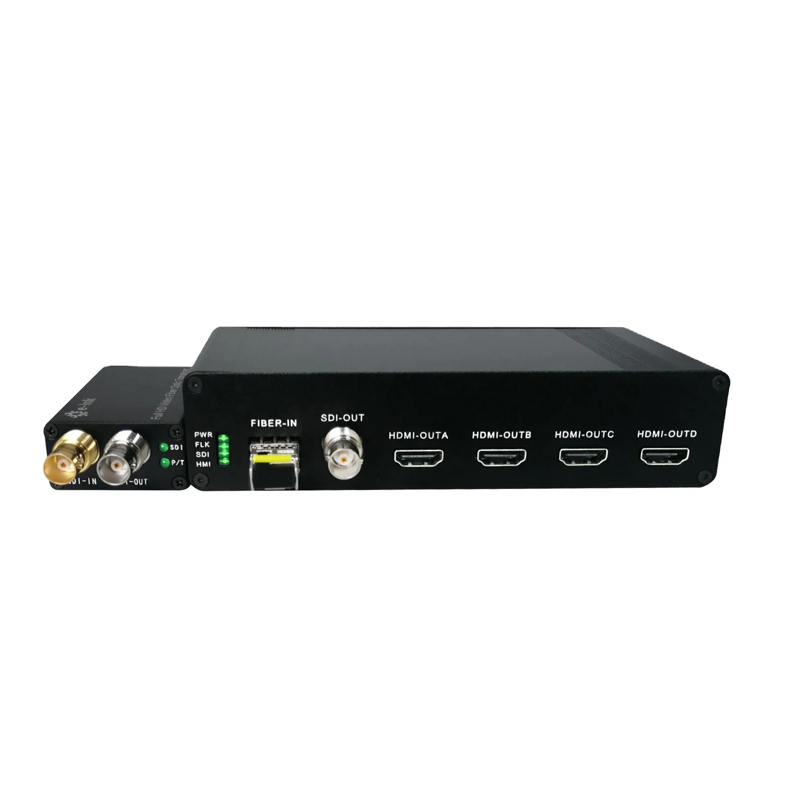 Fiber Converter 1-Channel 3G SDI Fiber Extender with 4-Channel HDMI Output