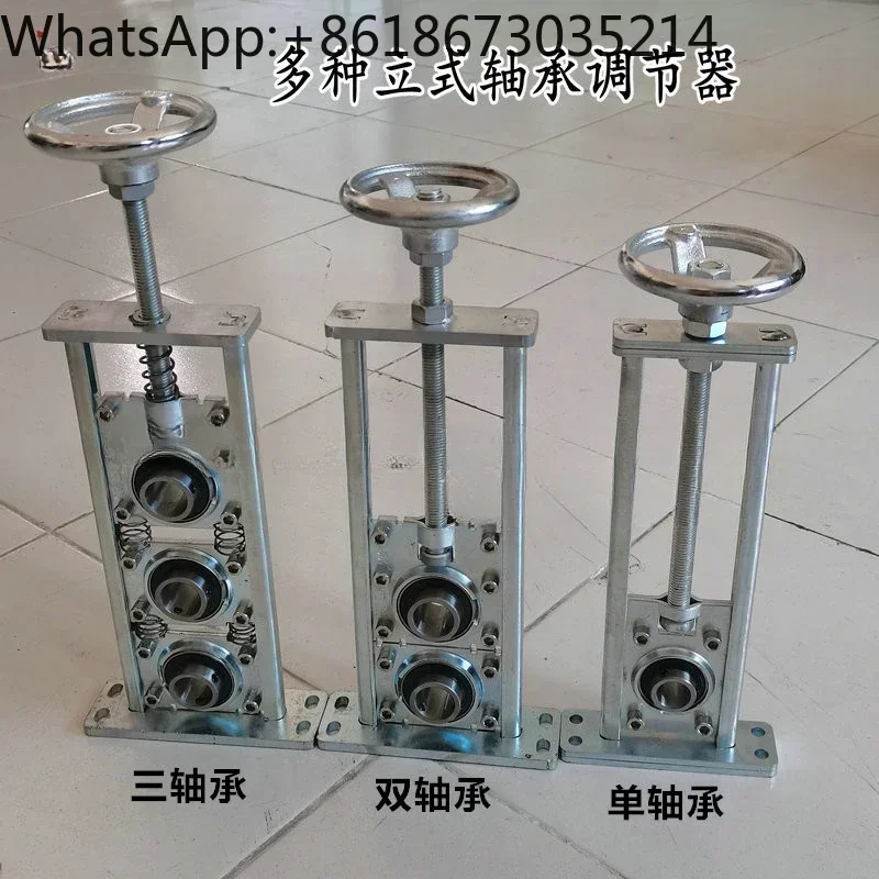 

Vertical plus spring adjustable UC bearing seat, double bearing three bearing slider type with handwheel screw support seat