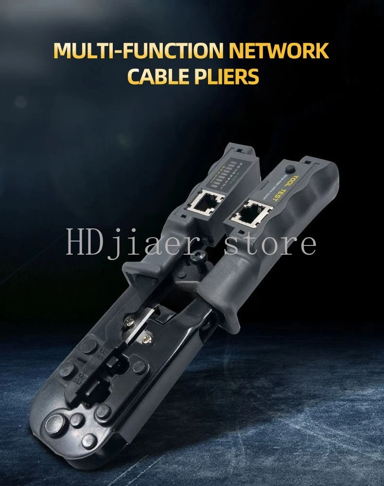 

3-in-1 network cable pliers Internet phone crystal head crimping pliers Three-purpose tester for Stripping+