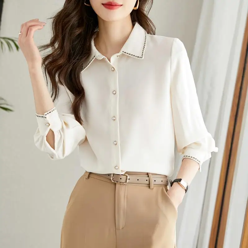 New elegant ladies shirts Fashion women blouses New chic Spring autumn causal Long sleeve slim blouses mujer blusas