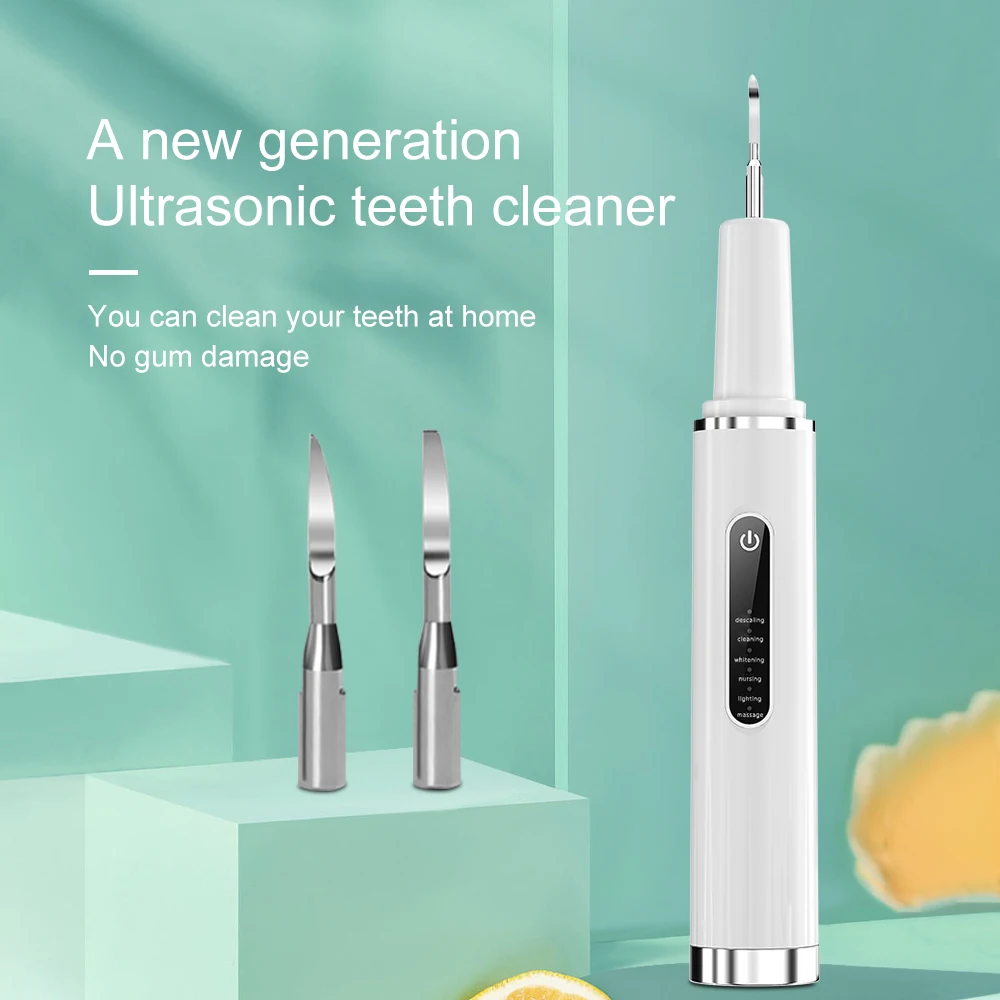 Ultrasonic Dental Scaler Calculus Remover Teeth Plaque Tartar Eliminator Tooth Stain Cleaner Oral Care Tooth Whitening Tools