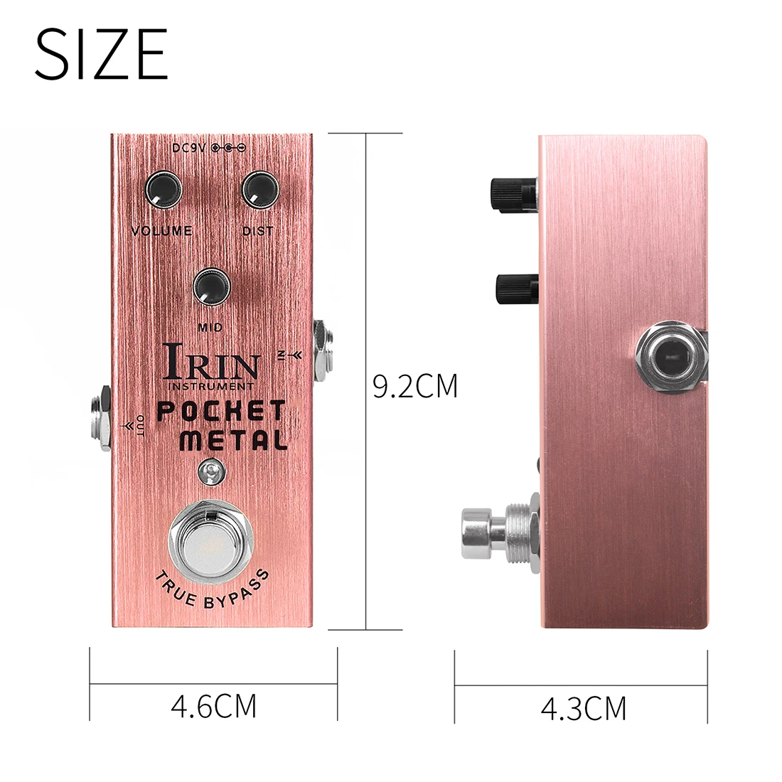 IRIN AN-04-Pédale oxydation de distorsion pour violon électrique, Effecteur de poche en métal, Mi Tone True Bypass, JEAccessrespiration